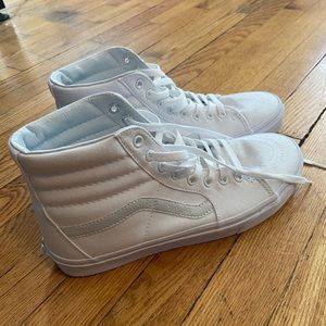 white hightop vans